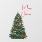 Autocollant Pour Fenêtre Arbre de Noël coloré (Feuille)
