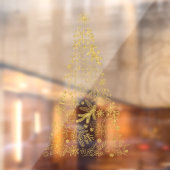 Autocollant Pour Fenêtre Arbre de Noël découvre vinyle grand décor (Feuille 2)