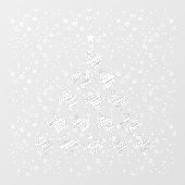 Autocollant Pour Fenêtre Arbre de Noël du Texas (Feuille)