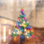 Autocollant Pour Fenêtre Arbre de Noël rustique du Texas (Feuille 2)