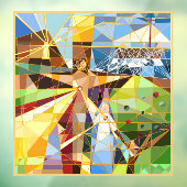 Autocollant Pour Fenêtre Arbre de vie Jésus (Feuille 3)