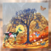 Autocollant Pour Fenêtre Arbre magique (Feuille 2)