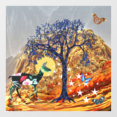 Autocollant Pour Fenêtre Arbre magique (Feuille)