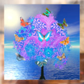 Autocollant Pour Fenêtre Arbre papillon (Feuille 2)