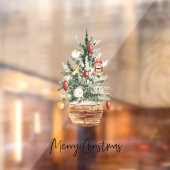 Autocollant Pour Fenêtre Arbre vert de Noël | Joyeux Noël (Feuille 2)