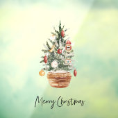 Autocollant Pour Fenêtre Arbre vert de Noël | Joyeux Noël (Feuille 3)