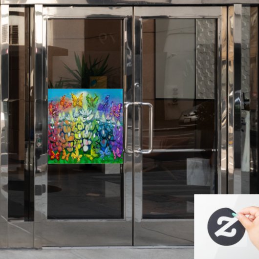 Autocollant Pour Fenêtre Arc-en-ciel Bluebonnets Clouage de fenêtre (Porte de bureau)