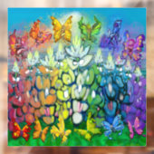 Autocollant Pour Fenêtre Arc-en-ciel Bluebonnets Clouage de fenêtre (Feuille 2)