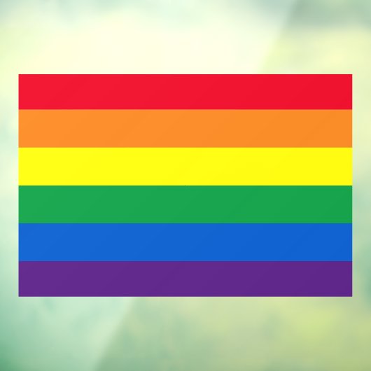 Autocollant Pour Fenêtre Arc-en-ciel couleurs Lgbt drapeau gay (Feuille 3)
