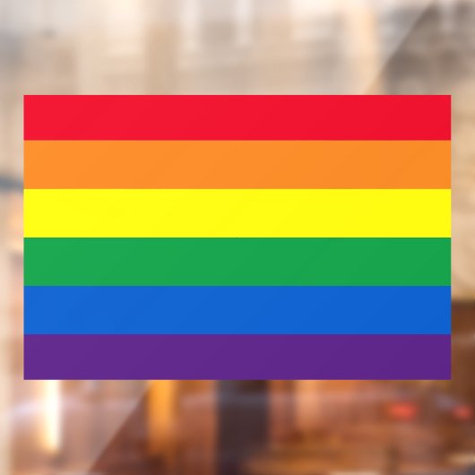 Autocollant Pour Fenêtre Arc-en-ciel couleurs Lgbt drapeau gay (Feuille 2)