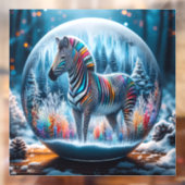 Autocollant Pour Fenêtre Arc-en-ciel Zebra Clouage de fenêtre (Feuille 2)