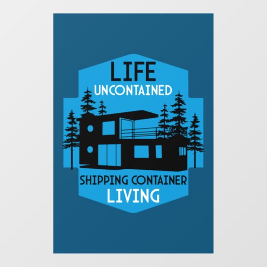 Autocollant Pour Fenêtre Architecture du conteneur d'expédition (Feuille)