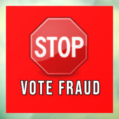 Autocollant Pour Fenêtre Arrêter la fraude électorale (Feuille 3)