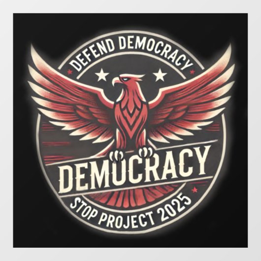 Autocollant Pour Fenêtre Arrêter le projet 2025 (Feuille)