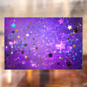 Autocollant Pour Fenêtre Arrière - plan de feuille violet avec étoiles (Feuille 2)
