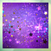Autocollant Pour Fenêtre Arrière - plan de feuille violet avec étoiles (Feuille 3)