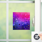 Autocollant Pour Fenêtre Arrière - plan rose brillant (Maison)