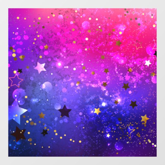 Autocollant Pour Fenêtre Arrière - plan rose brillant (Feuille)