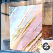 Autocollant Pour Fenêtre Arrière - plan rose texturé (Fenêtre de café)