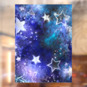 Autocollant Pour Fenêtre Arrière - plan spatial avec étoiles (Feuille 2)