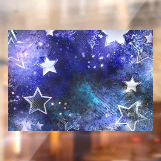 Autocollant Pour Fenêtre Arrière - plan spatial avec étoiles (Feuille 2)