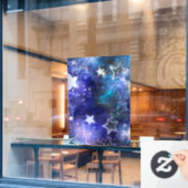 Autocollant Pour Fenêtre Arrière - plan spatial avec étoiles (Fenêtre de café)