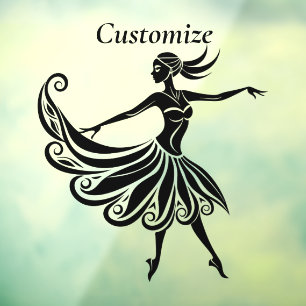 Autocollant Pour Fenêtre Art de la silhouette de danseuse africaine Thunder