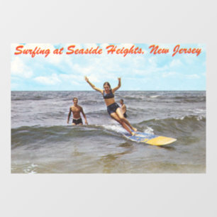 Autocollant Pour Fenêtre Art de surf vintage de Seaside Heights, New Jersey