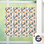 Autocollant Pour Fenêtre Art de trait dessin chats et fleurs (Maison)