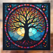 Autocollant Pour Fenêtre Art en verre tendu, Arbre de vie Verre tendu (Feuille 2)