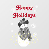 Autocollant Pour Fenêtre Art moderne Snowman (Feuille)