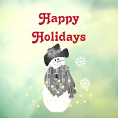 Autocollant Pour Fenêtre Art moderne Snowman (Feuille 3)