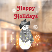 Autocollant Pour Fenêtre Art moderne Snowman (Feuille 2)