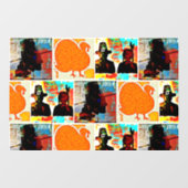 Autocollant Pour Fenêtre Art moderne Thanksgiving (Feuille)