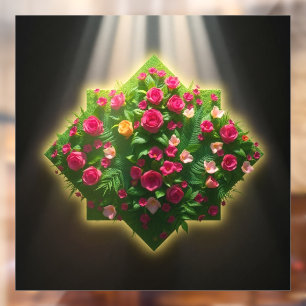 Autocollant Pour Fenêtre Art numérique Floral Living Wall