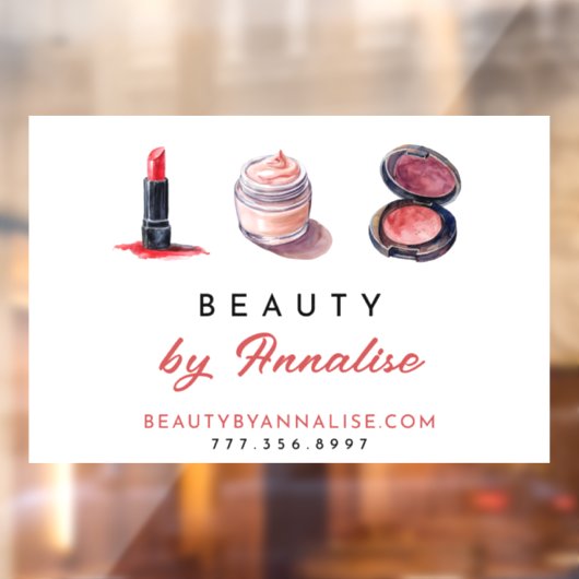 Autocollant Pour Fenêtre Artiste Maquilleuse Cute Cosmetics (Feuille 2)