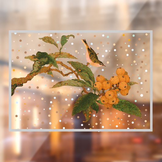 Autocollant Pour Fenêtre Attachement aux oiseaux et aux fenêtres à fruits (Feuille 2)