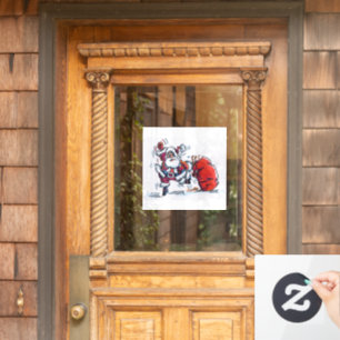 Autocollant Pour Fenêtre Attachement de fenêtre Père Noël en colère
