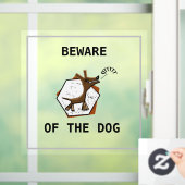 Autocollant Pour Fenêtre Attention au chien (Maison)
