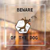 Autocollant Pour Fenêtre Attention au chien (Feuille 2)