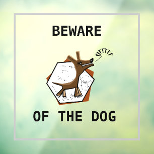 Autocollant Pour Fenêtre Attention au chien