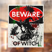 Autocollant Pour Fenêtre Attention aux signes sorciers (Feuille 2)