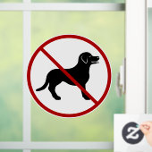 Autocollant Pour Fenêtre Aucun animal / Chien autorisé Chien noir Silhouett (Maison)