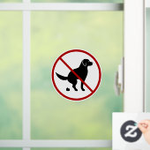 Autocollant Pour Fenêtre Aucun Déchet De Chien Design Avec Silhouette De Ch (Maison)