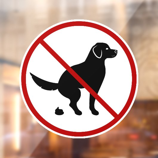 Autocollant Pour Fenêtre Aucun Déchet De Chien Design Avec Silhouette De Ch (Feuille 2)