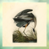 Autocollant Pour Fenêtre Audubon Great Blue Heron Marsh Bird (Feuille 3)