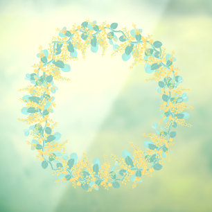 Autocollant Pour Fenêtre Australie fleur de guerre couronne clouer fenêtre