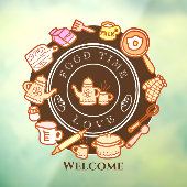 Autocollant Pour Fenêtre Autocollant de fenêtre de bienvenue cuisine mignon (Feuille 3)