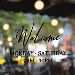 Autocollant Pour Fenêtre Autocollant de fenêtre de bienvenue de vitrine mod