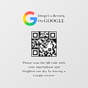 Autocollant Pour Fenêtre Autocollant de fenêtre de code QR de Google Avis